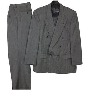 Enrico Pelle Men's 100% Pure Wool Blazer 46R Sport Coat Jacket & Pant Set Gray